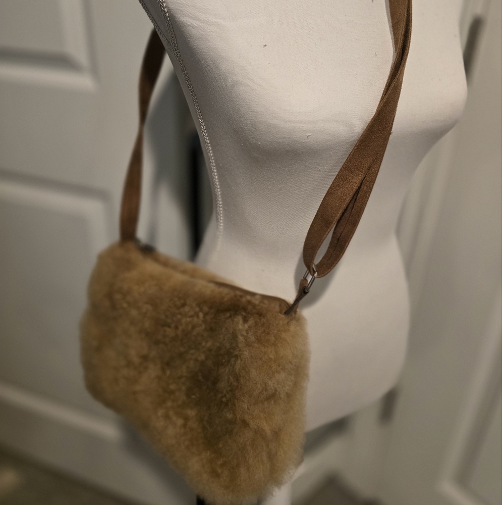Brown Alpaca Crossbody Bag